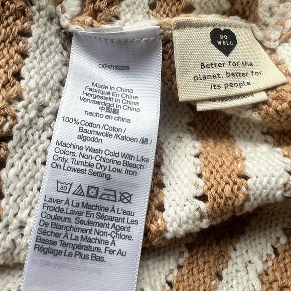 Madewell Open Knit Striped Open-Stitch Sweater Tank! NWT! - Picture 12 of 13